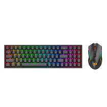 Kit Teclado e Mouse Redragon S136 Sem Fio RGB - Preto