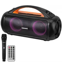 Speaker Magnavox MPS3124/ M0 2 de 40 Watts com Bluetooth/ Rádio FM/ Auxiliar/ Micro SD - Preto/ Laranja