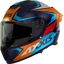 Capacete Axxis Hawk SV Evo Ixil C14 - Fechado - Tamanho L - com Oculos Internos - Matt Orange