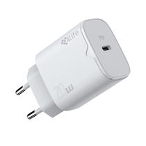 Carregador de Parede 4LIFE 20W (FL06CPDW) USB-C / 5V / 3A / 220-240V ~ 50/ 60HZ - Branco