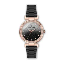 Relógio Analógico Feminino Daniel Klein Premium DK.1.12491-4 - Rosa Ouro e Preto