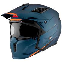 Capacete MT Helmets Streetfighter SV s Solid A7 - Destacavel - Tamanho M - com Viseira Extra - Azul Mate