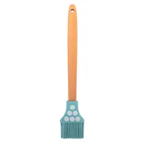 Pincel de Confeitaria de Silicone e Madeira - Turquesa