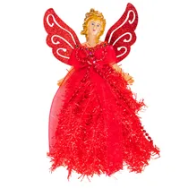 Enfeite Anjo Pendurar Natal Vermelho Pequeno