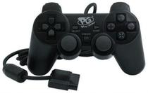 Controle PS2 PG Play Game para PS2 Black