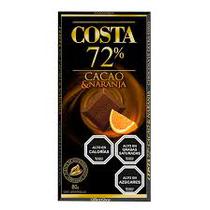 Costa Chocolate Cacao 72% Naranja 80GR