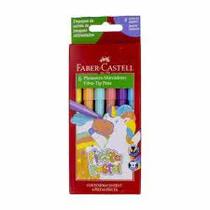 Faber Castell Marcador Fiesta Pastel Caja Carton 6 Colores Rojo