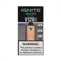 Dispositivo Descartavel Ignite V120 Pro 12000 Puffs Rose Gold Green Apple