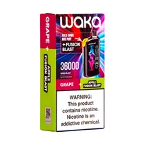 Pod Descartável Waka Blast 36K Grape + Apple Fusion Blast
