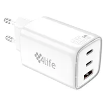 Carregador p/Tomada 4LIFE FL9565CCAW USB-C 65W/1.5A 50/60HZ Bivolt White
