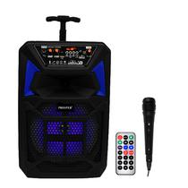 Caixa de Som / Speaker Prosper P-1082 com Microfone / 8" / 100W / Bluetooth / USB / FM - Preto