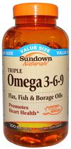 Sundown Naturals Triple Omega 3-6-9 200 Capsulas