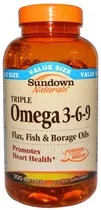 Sundown Naturals Triple Omega 3-6-9 200 Cápsulas