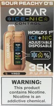 Vape Descartável Oxbar Ice-Nic Sour Peachy O's - 35000 Puffs