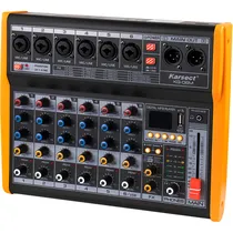 Mixer Karsect KG-06M de 6 Canais - Preto/Laranja