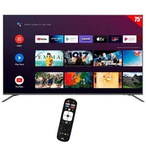 Smart TV LED 75" Mtek MK75FSGU 4K Ultra HD Google TV Wi-Fi/Bluetooth com Conversor Digital