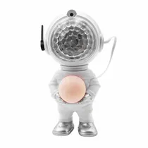 Caixa de Som / Spekear com Luminaria Astronauta Nebula de Pe Projetor com Controle Incluido - Branco