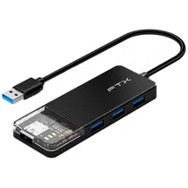 Hub FTX-HUBT1-PB 4 Puertos USB-A 3.0 - Preto