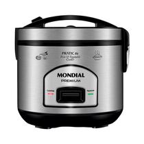 Olla Arrocera Electrica Mondial Pratic 6I Premium PE-43-6X 500W 6 Tazas 220V Plata - Negro