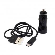 Carregador Only p/Auto 2USB+Cable V8 12V Preto