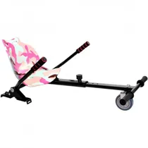 Cadeira para Scooter Hover Kart Keen / Carrinho para Hoverboard - Camuflado Rosa