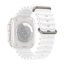 Pulseira 4LIFE para Smartwatch Apple de Silicone de 42/44/45/49 MM Ocean - Branco