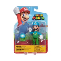 Figura Coleccionable Jakks Pacific Super Mario Ice Luigi 41404
