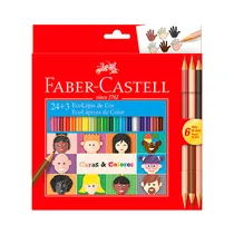 Ecolápices de Color Faber Castell Caras Y Colores 120124CC 24 + 3 Unidades