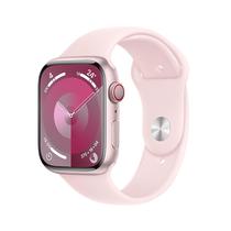 Apple Watch Series 9 MR9G3LL/A - Bluetooth - Wi-Fi - 45MM - GPS - Pink Aluminum/Light Pink Sport