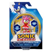 Boneco Sega Sonic The Hedgehog Mini Figure - Amy e 2 Collector Cards (7066)