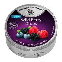 Bala Cavendish Frutas Vermelhas Sem Açúcar Lata 175G