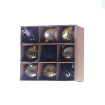 Bola de Natal Dourada 6CM 9 Peças