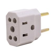 Adaptador de Tomada Plug 10A / 20A / 250V - Branco