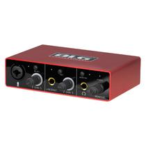 Interface de Audio BLG B-X2 - USB Tipo-C - Mic - Vermelho e Preto