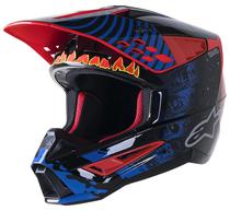 Capacete para Moto Alpinestars Rayon s-M5 - Tamanho M (57-58) - Azul/Branco