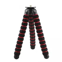 Tripé Gopower GPR371 para Gopro Hero 3/ 3+/ 4/ 5/ 6 / Flexível / Grande - Preto / Vermelho