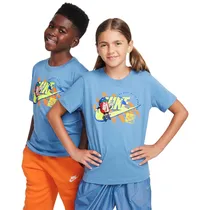 Camiseta Nike Infantil Unissex Sportwear Tee Boxy 1 L Azul Claro - FZ5166429
