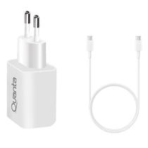 Carregador Quanta QTCACR2 + Cable USB-C/USB-C/20W - Branco