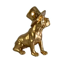 Figura Decorativa de Perro Concepts 437-7211171 32.5 CM Dorado