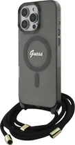 Capa com Cordão Guess para iPhone 16 Pro GUHMP16LHCTSGNSK - Black