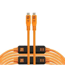 Cabo USB-C para USB-C Tether Tools Tetherpro 10 GBPS para Câmera - Laranja 9,4 Metros (CUC31G2-Org)
