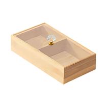 Caja Organizadora de Bambu Con Tapa OB-2529 23 X 12 X 5 CM