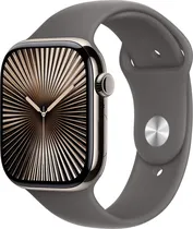 Apple Watch S10 (GPS+Cell) Caixa Titânio Natural 46MM Pulseira s/M Sport Band Stone Grey