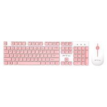 Kit Teclado + Mouse Wireless FTXGK600 Portugues - Branco/Rosa