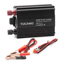 Inversor de Tensão para Carro Tucano 300W Power Inverter 12V/110V - Preto