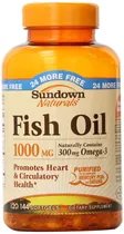 Sundown Naturals Fish Oil 1000 MG 144 Cápsulas