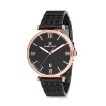 Relogio Analogico Masculino Daniel Klein Premium DK12217-6 - Preto e Rosa Ouro