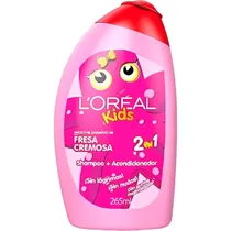 Shampoo-Condicionador L'Oréal Paris Kids 2 Em 1 Morango Cremoso - 265ML