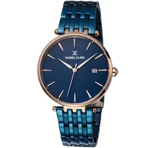 Relógio Analógico Daniel Klein Premium DK11888-6 Masculino, Metal - Azul e Rosa Ouro