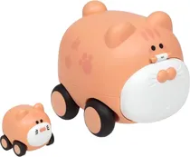 Carrinho Animal com Filhote Marrom Claro Buba - 17246